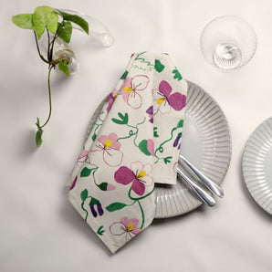 Pansy Napkin Set (4) By Hello Maë