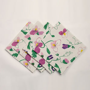 Pansy Napkin Set (4) By Hello Maë