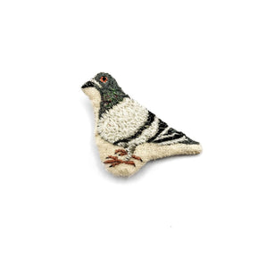 Pigeon Embroidered Brooch By HG Craft