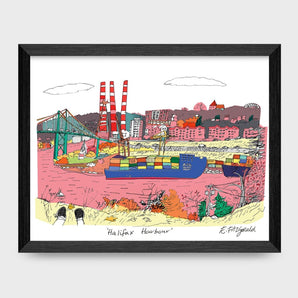 Pink Harbour 11x14 Print By Emma FitzGerald Art & Design