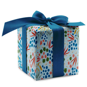 Pirouette Blue Wrapping Sheet By Rebecca Jane Woolbright