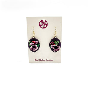 Plum Poppy Dangle Earrings (various styles) By Pink Mallow