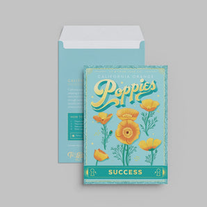 California Orange Poppies Seed Packet By KDP Creative Hand