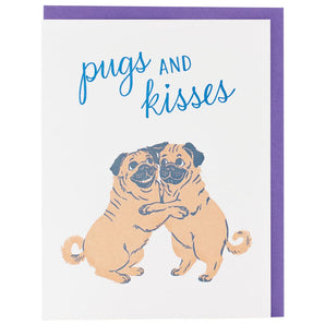 Pugs & Kisses Love Card By Smudge Ink