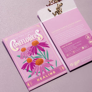 Purple Coneflowers Seed Packet By KDP Creative Hand