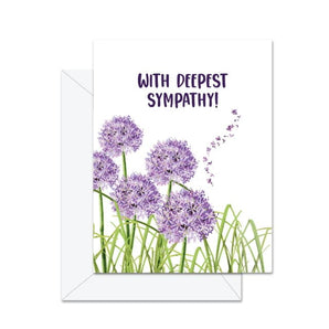 Purple Sympathy Flowers Card By Jaybee Design