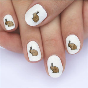 Rabbit Nail Art Transfers By Kate Broughton