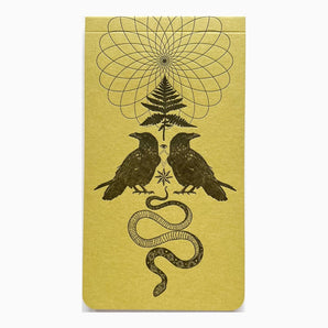 Ravens & Snake Jotter Notepad By Blackbird Letterpress