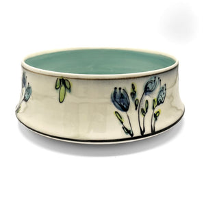 RdC- Low Display Bowl - Blue Floral By Rachel de Condé