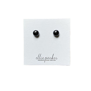 Round Glass Stud Earrings (various colours) By Ellie Parker