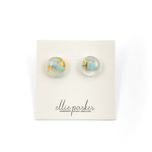 Round Glass Studs - Large (various designs) By Ellie Parker