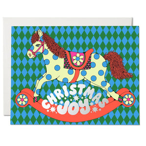 SALE - Christmas Horse Foil Card By Red Cap Cards