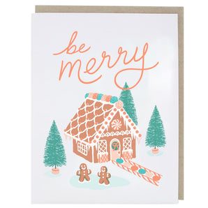 SALE - Merry Gingerbread Holiday Card By Smudge Ink