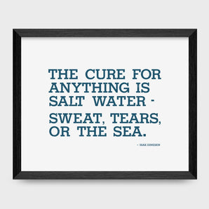 Salt Water Quote 8x10 Print By Inkwell Originals