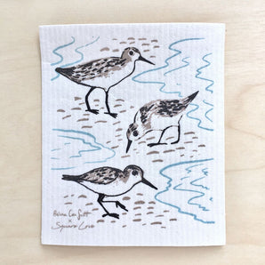 Sand Pipers Swedish Dish Cloth By Square Love