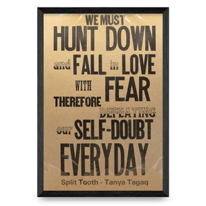 Split Tooth Quote 12x18 Print By Odyssean Press