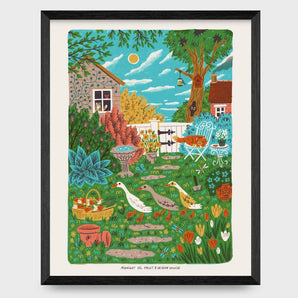 Summer in the Garden 12x16 Print By Midnight Oil