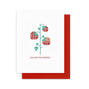 Sweetest Strawberry Patch Card By Arquoise Press