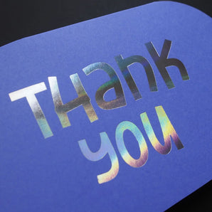 Thank You Speech Bubble Foil Card By ditto