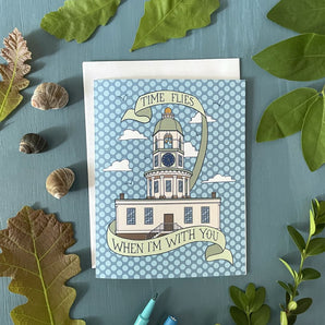 Time Flies Town Clock Card By Carabara Designs