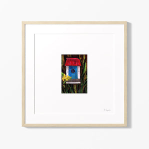 Tiny Birdhouse 8x8 Print By Bryanna Chapeskie