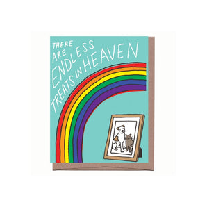 Treats In Heaven Pet Sympathy Card By La Familia Green