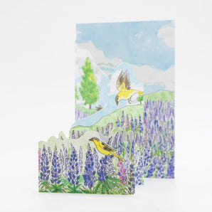 Tri-Fold Field of Lupins Card By Bard