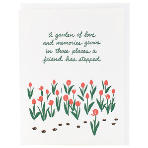 Tulips & Paw Prints Pet Sympathy Card By Smudge Ink