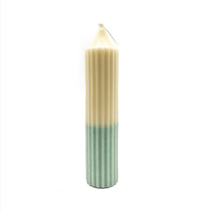 Two-Tone Soy Wax Pillar Candle (white top various colours)