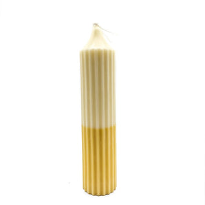 Two-Tone Soy Wax Pillar Candle (white top various colours)