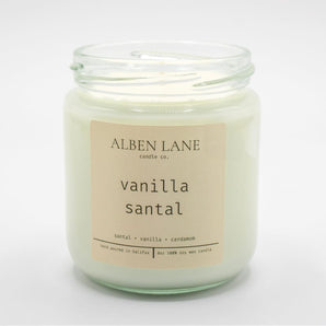 Vanilla Santal 8oz Soy Candle By Alben Lane