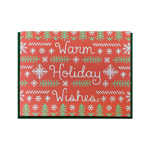 SALE - Warm Holiday Wishes Foil Card By Noteworthy Paper &