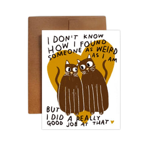 Weird Cat Card By Rani Ban