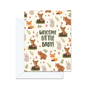 Welcome Baby Woodland Critters Card By Jaybee Design