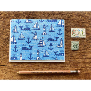 Whales & Sails Card Pack (6) By Noteworthy Paper Press