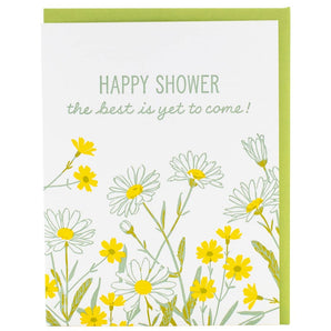 Wild Daisies Shower Card By Smudge Ink