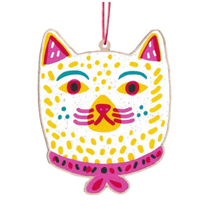 Wooden Cat Ornament By The Printed Peanut