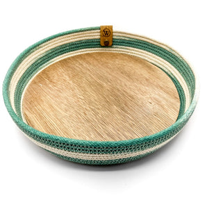 Woven Rope Tray with 8’’ Wooden Insert (various