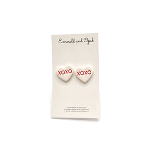 XOXO Stud Earrings By Emerald and Opal