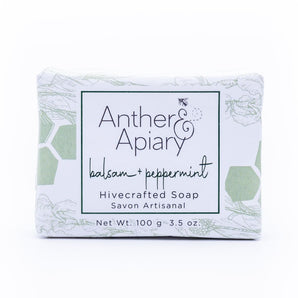 Balsam & Peppermint 3.5 oz Soap By Anther Apiary