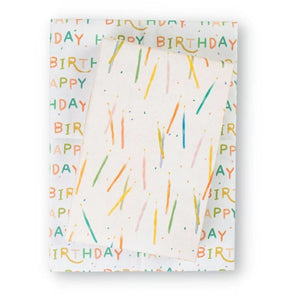 Birthday Candles • Double-sided Eco Gift Wrap Sheets (3)