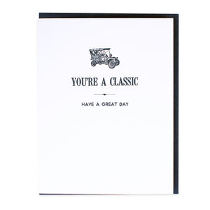 Classic Car Great Day Card By Arquoise Press