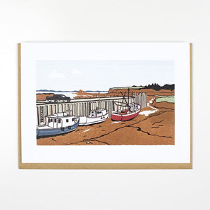 Delhaven Wharf Card By Deep Hollow Print