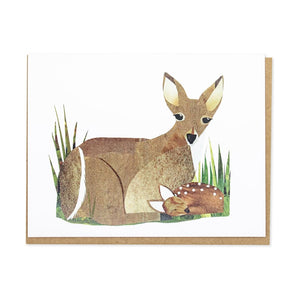 Doe & Fawn Card By A. K. Doak