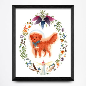 East Coast Pup 8x10 Print By Tegan Thomas Illustration