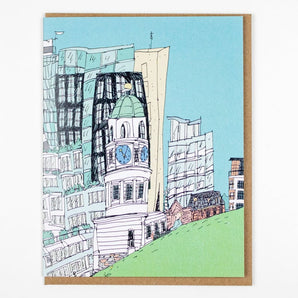 EF Halifax Town Clock Card By Emma FitzGerald Art & Design