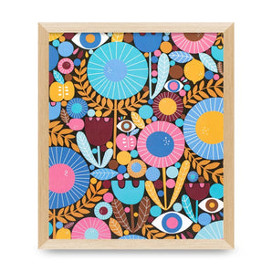 SALE - Flower & Eye Collage 7x8.25 Print By Lisa Congdon