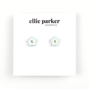 Gold Accent Flower Studs (various colours) By Ellie Parker