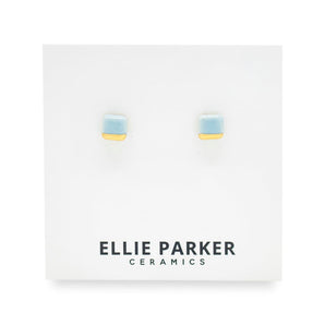 Gold Accent Square Studs (various colours) By Ellie Parker