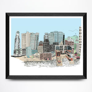 Halifax Skyline 11x14 Print By Emma FitzGerald Art & Design